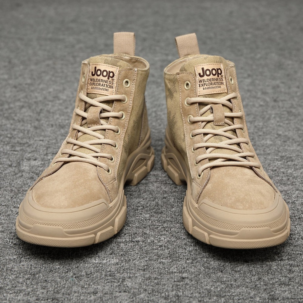 Autumn New Mid-Top High-Top Leather Shoes Men's Shoes Trendy Shoes Short Leather Boots